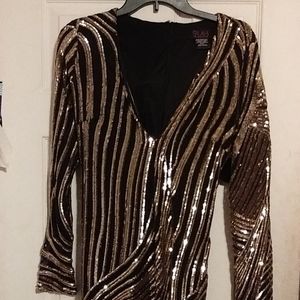 Black and Gold cocktail dress